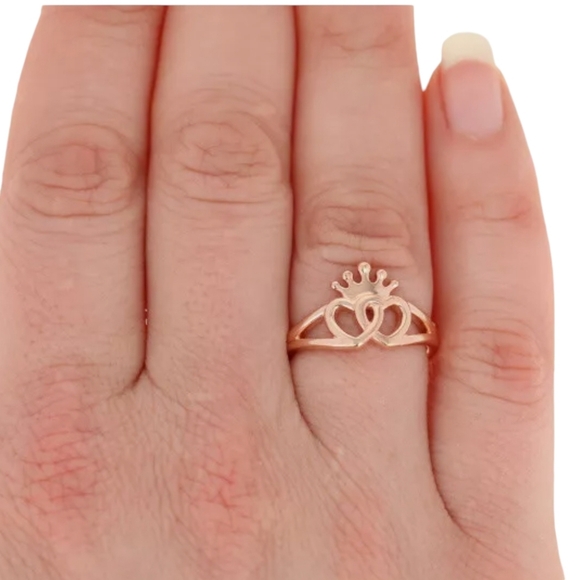 AUTHENTIC PANDORA ROSE GOLD REGAL HEARTS RING SIZE 7 - Picture 3 of 6